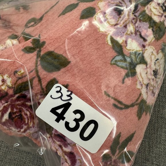 Rewind Floral Skater Dress Medium Sleeveless Pleated Peachy Color Brand New - Picture 15 of 15